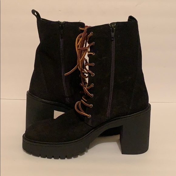 Free People Dylan Lace Up Boot in Black - Picture 12 of 12